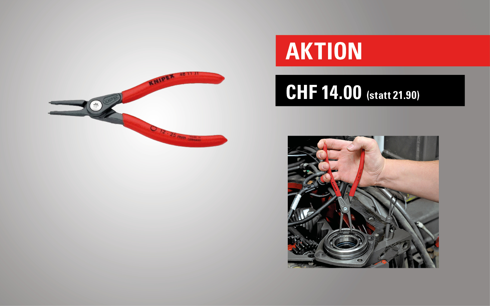 Zange für Sicherungsringe KNIPEX