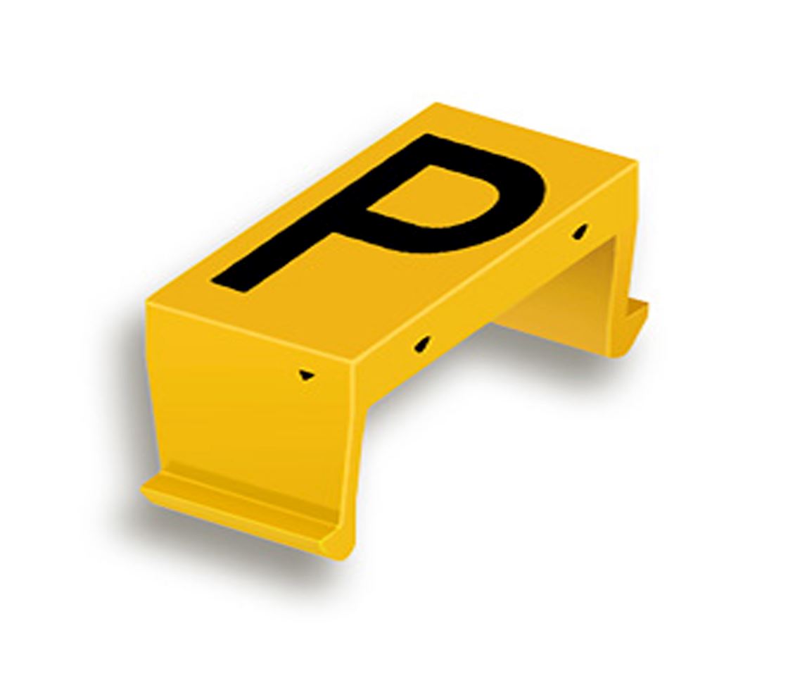 FP Buchstabenfeld P 25mm gelb