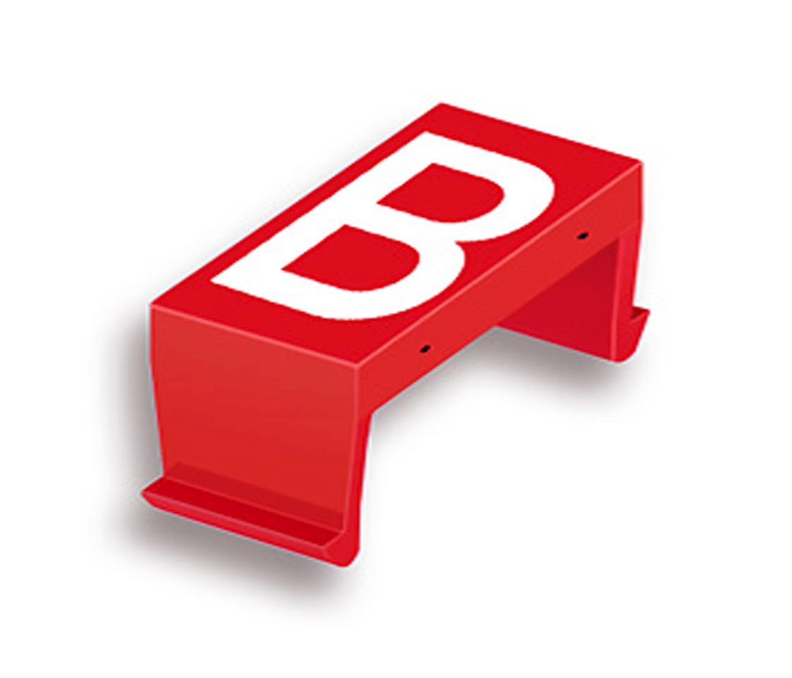 FP letter field B 25mm red