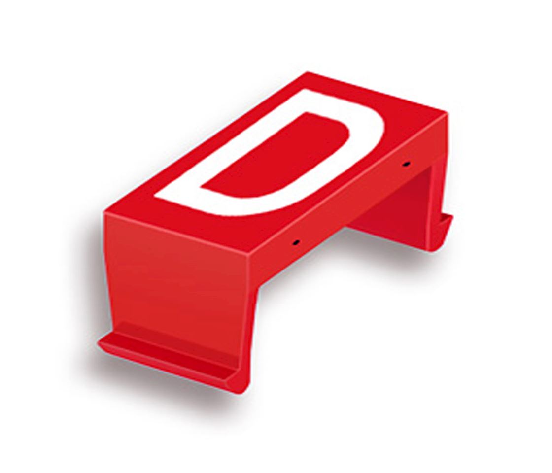FP letter field D 25mm red
