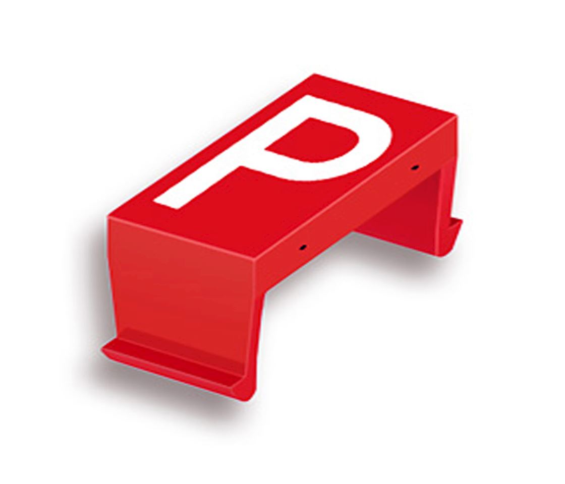 FP letter field P 25mm red