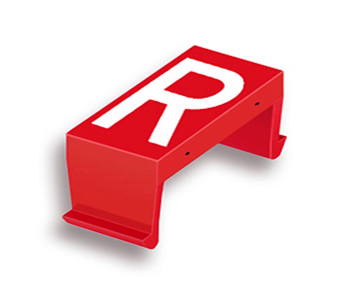FP Buchstabenfeld R 25mm rot