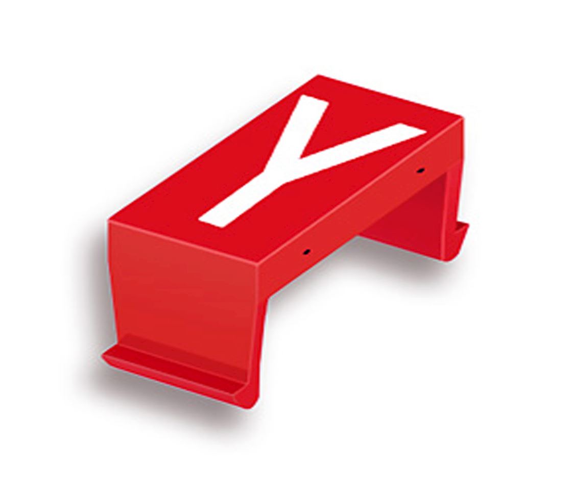FP letter field Y 40mm red