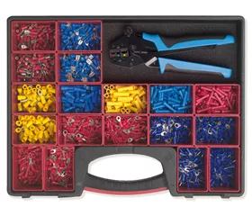 Terminali in rame isolati 0,25–6 mm² + pinza crimpatrice