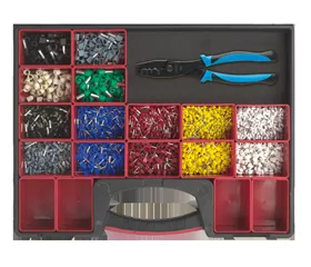 Puntalini in rame isolati 0.75 – 16 mm² + pinza crimpatrice