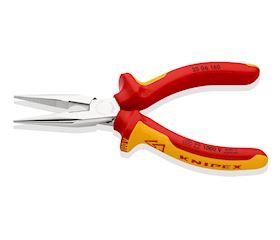 Flat round nose pliers with cutting edge KNIPEX 25 06 160 VDE