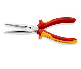 Pince plate à becs ronds avec tranchant KNIPEX 26 16 200 VDE