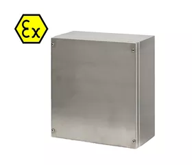 ATEX AISI 316L stainless-steel screw-lid enclosure, IP66
