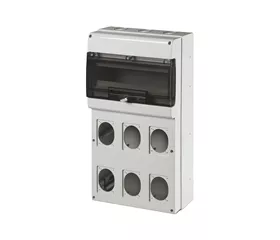 Robust consumer unit IP66 halogen free grey | DOMINO M550 16-DIN