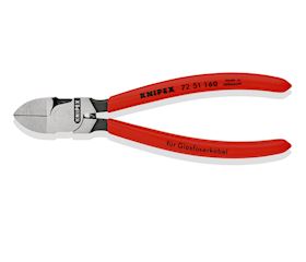 Pince coupante de côté pour câbles à fibres, KNIPEX 72 51 160