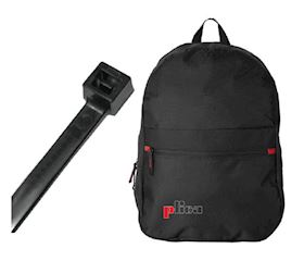 Industrial cable tie kit with plica backpack