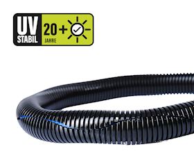NYLFLEX NW7.5, black Corrugated conduit SINUS UV-PAH SU = 100 m