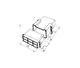 Flat plug-in housing FSG