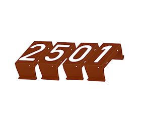 Sign CLIP 25 mm, brown