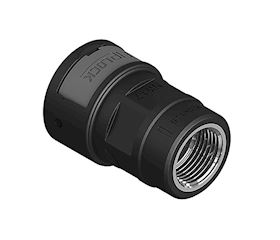 Fitting female thread, straight, metric, metal thread