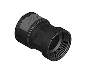 Fitting female thread, straight, UNEF, plastic thread