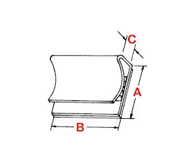 Flat strap clip, self-adhesive FLABA SK