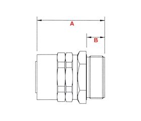 Raccord de tuyau S-B métrique - Laiton, avec filetage extérieur rotatif