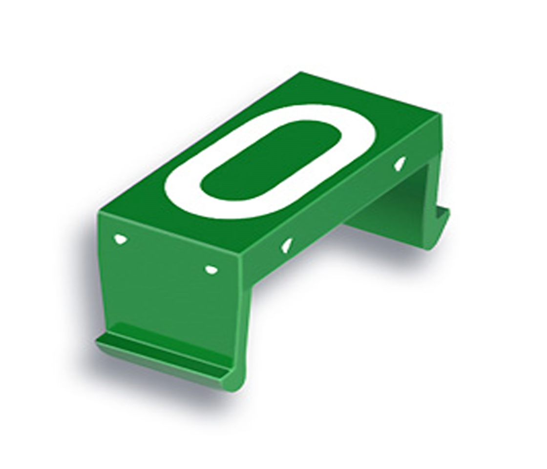 FP number fld 0/O 10mm green