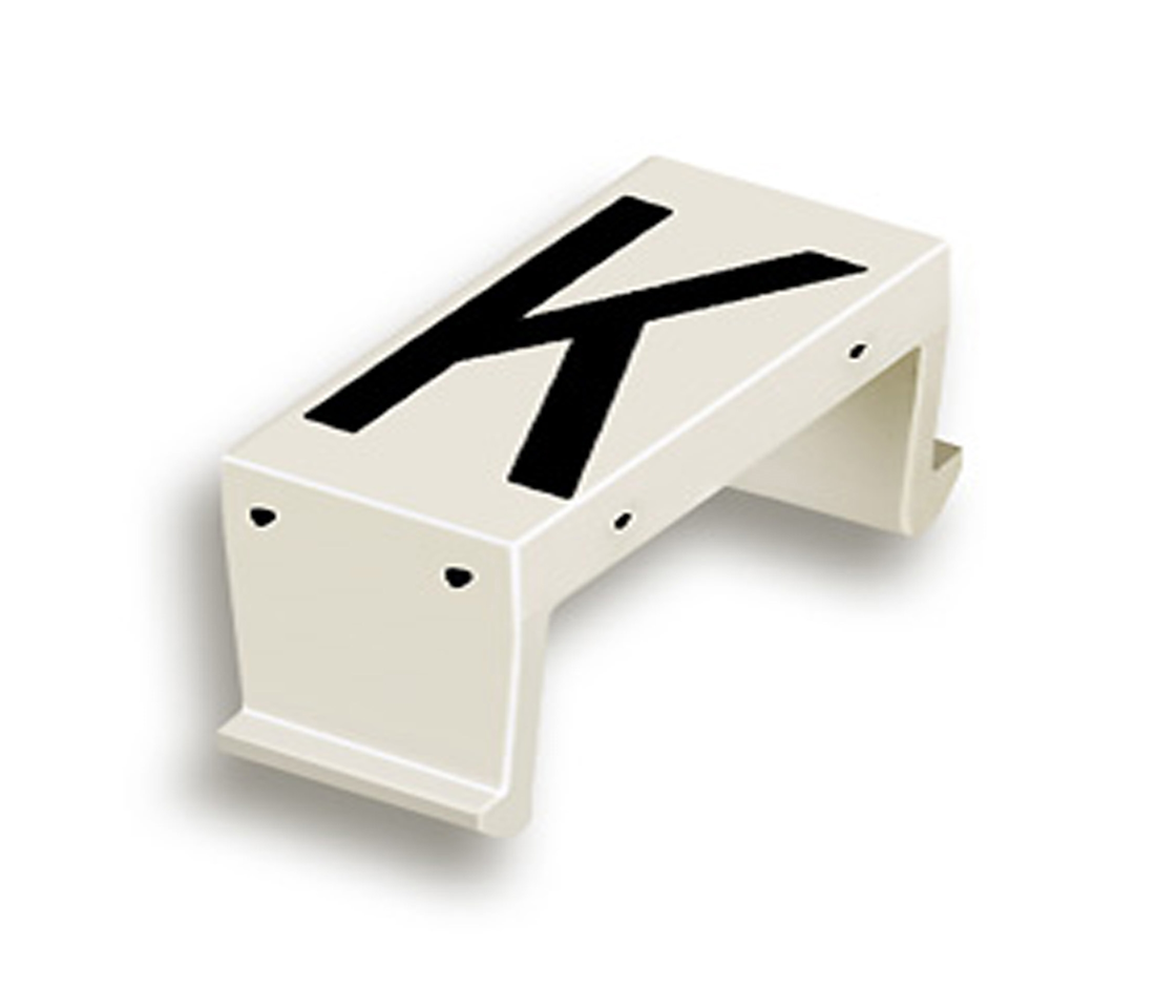 FP Buchstabenfeld K 25mm weiss