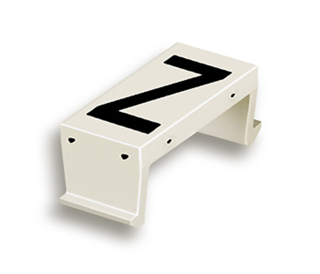 FP Buchstabenfeld Z 25mm weiss