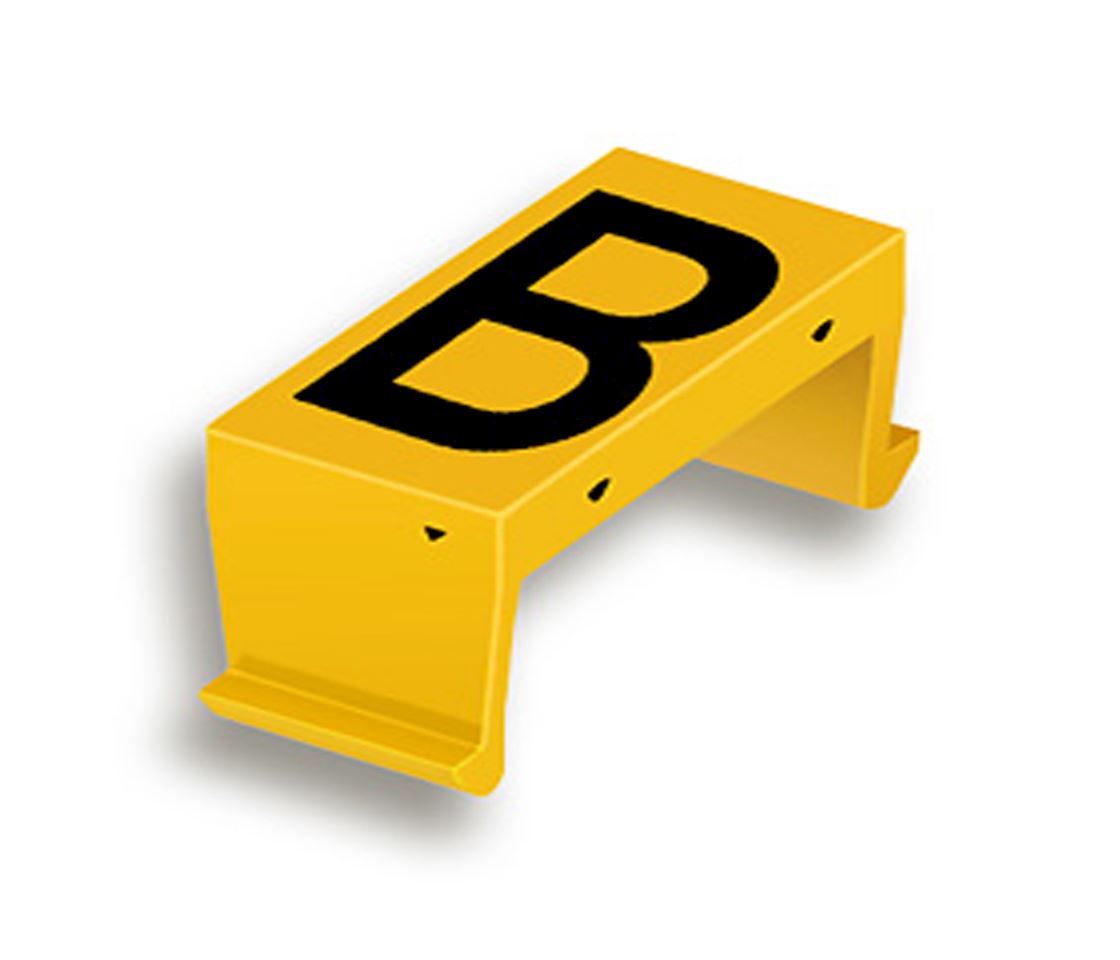 FP Buchstabenfeld B 25mm gelb