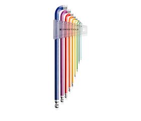 RainBow 90°–100° key L-wrenche PB 2222.LH-10 RB / ball point RainBow 1.5...10, 90°-100°