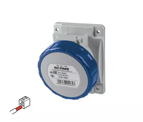 CEE Anbau-Steckdose schräg mit Schraubklemmen, 125 A, IP66|67|69