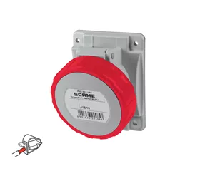 CEE Anbau-Steckdose schräg mit Federklemmen, 16 A, IP66|67|69