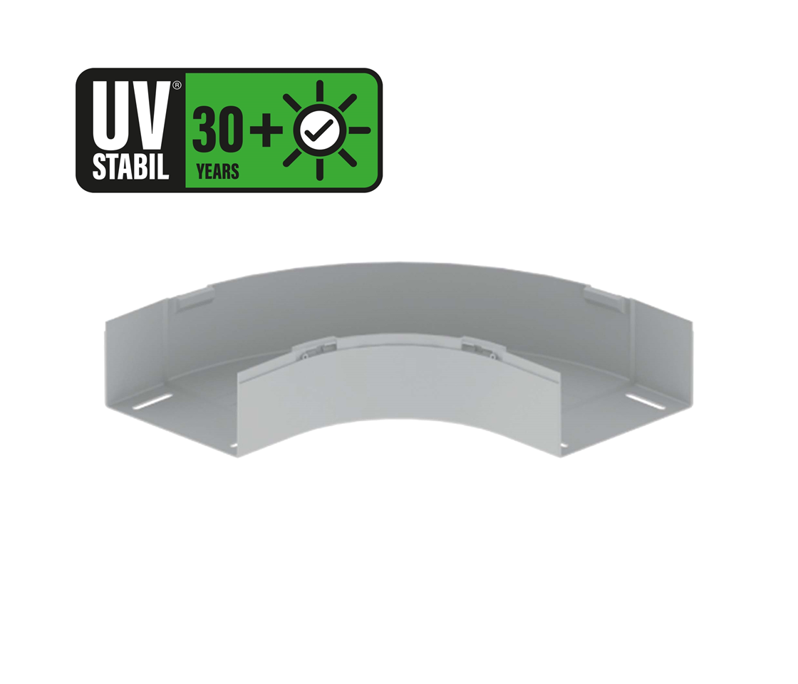 Flachbogen 90&#176; 100X500, U23X
