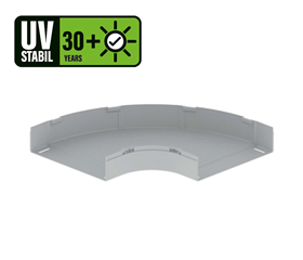 Flat arch 90°, UNEX U48X