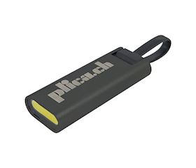 FLASH MICRO R Battery key flashlight with PLICA.CH logo