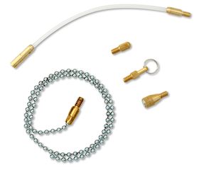 1 x guide head, 1 x pulling head with ring, 1 x connecting sleeve, 1 x magnet, 1 x chain.