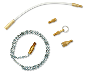 1 x guide head, 1 x pulling head with ring, 1 x connecting sleeve, 1 x magnet, 1 x chain.