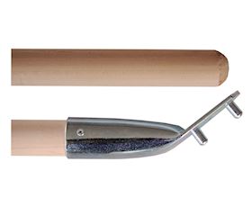 Wooden handle for street broom