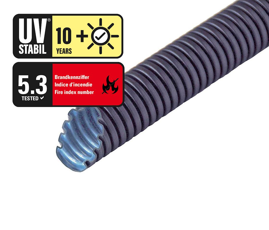 PLICA UV-Flex M25 gliss bl Installation tube PVC mod. 50m UV