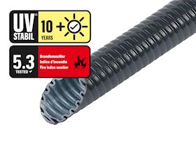 Flexible corrugated tube PLICA PE-UV