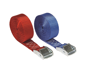 Set cinghie Span-Set® con chiusura a leva - 4 pezzi, 3m, blu/rosso