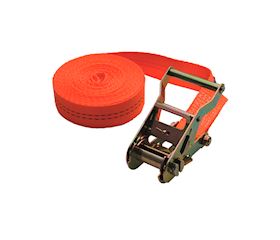 lashing straps 35 mm x 6 m, orange one-piece with ratchet