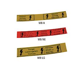 Bandes d'avertissement autocollantes WB