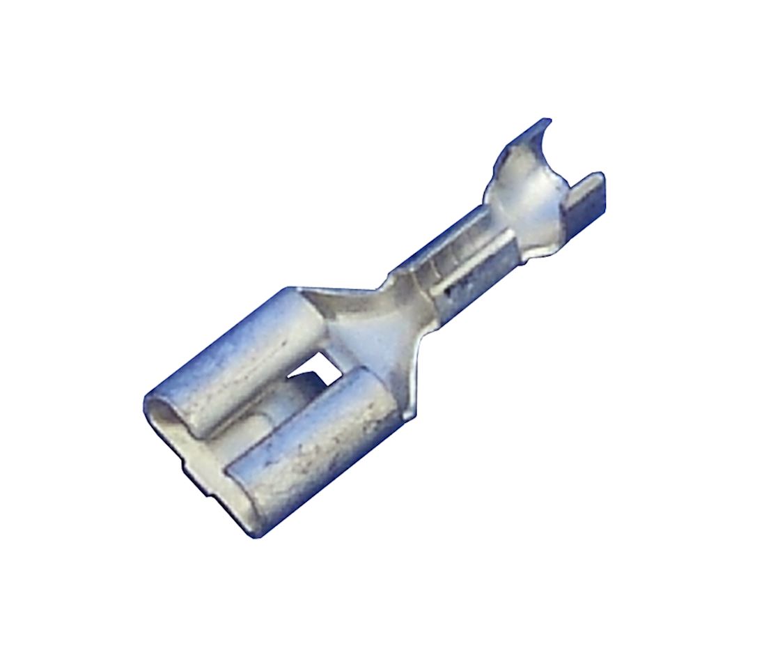 Flachsteckhülse 6,3mm, DIN 46340, 0,5-1mm², mit Rastnase | miunske Flachsteckhülse 6,3mm, DIN 46340, 0,5-1mm², mit Rastnase | miunske