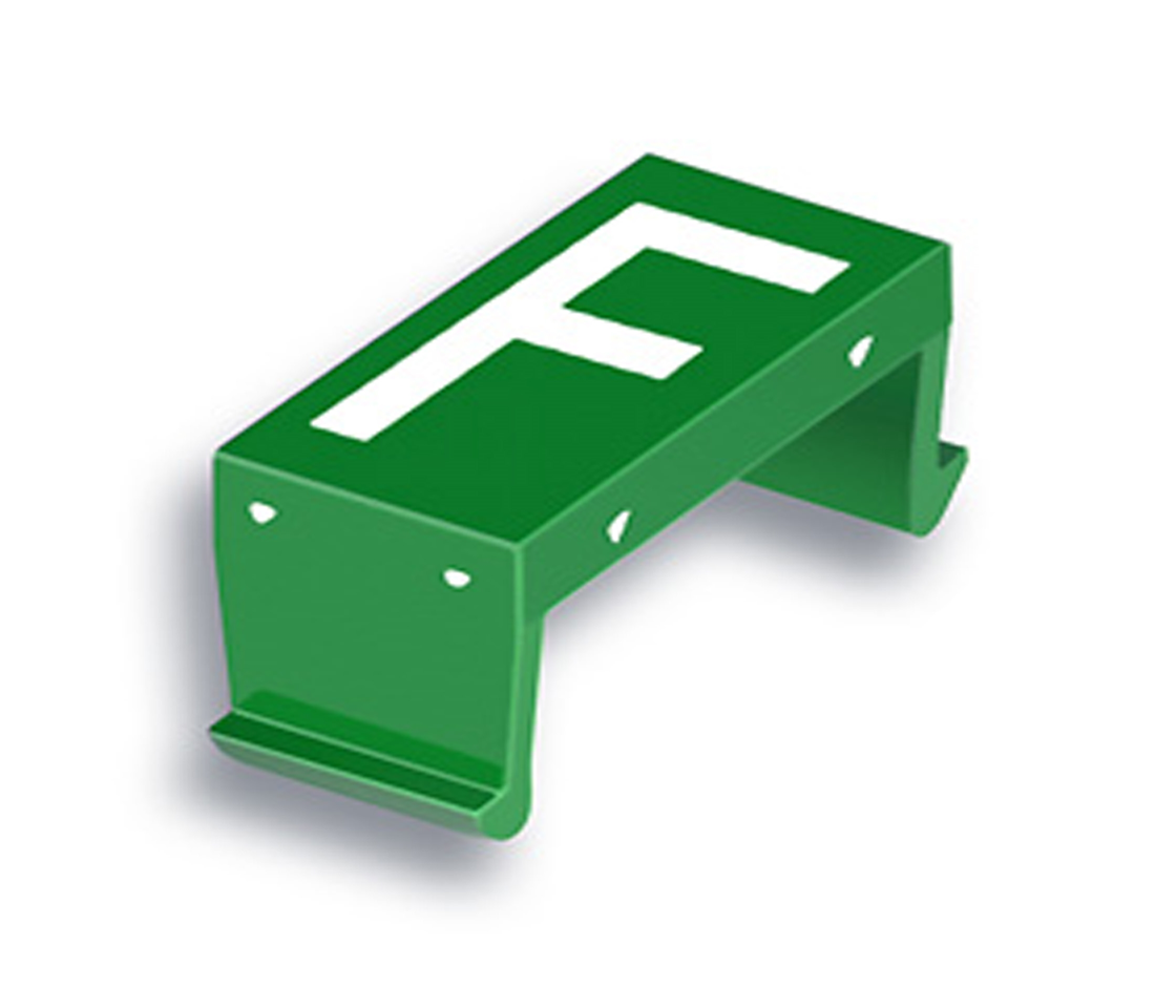 FP bloc lettr. F 10mm vert