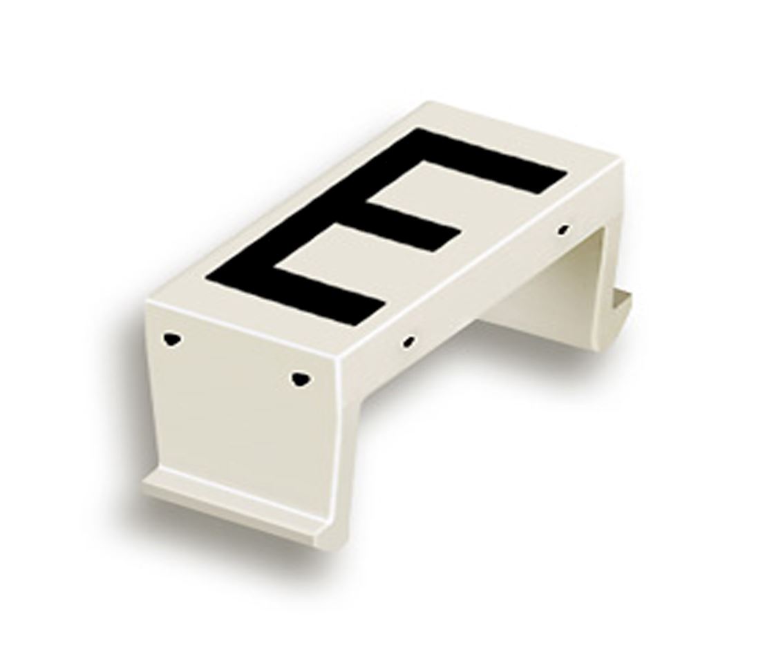 FP letter field E 25mm white
