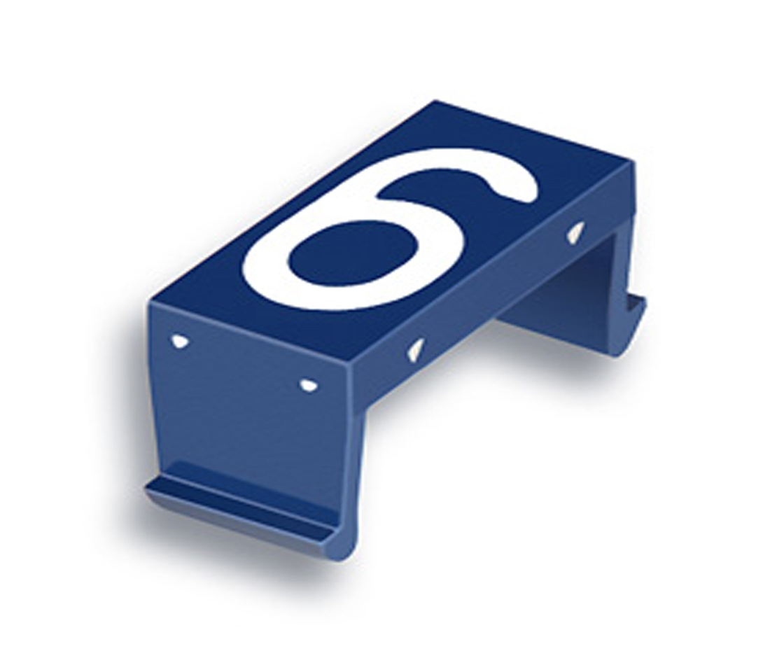 FP number fld 6/9 25mm blue