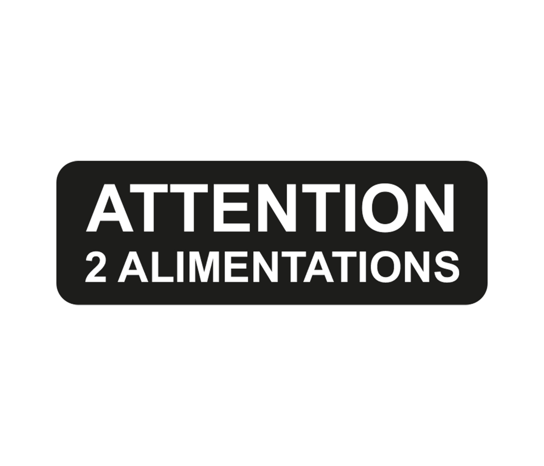 Klebeschild Attention 2 alimen