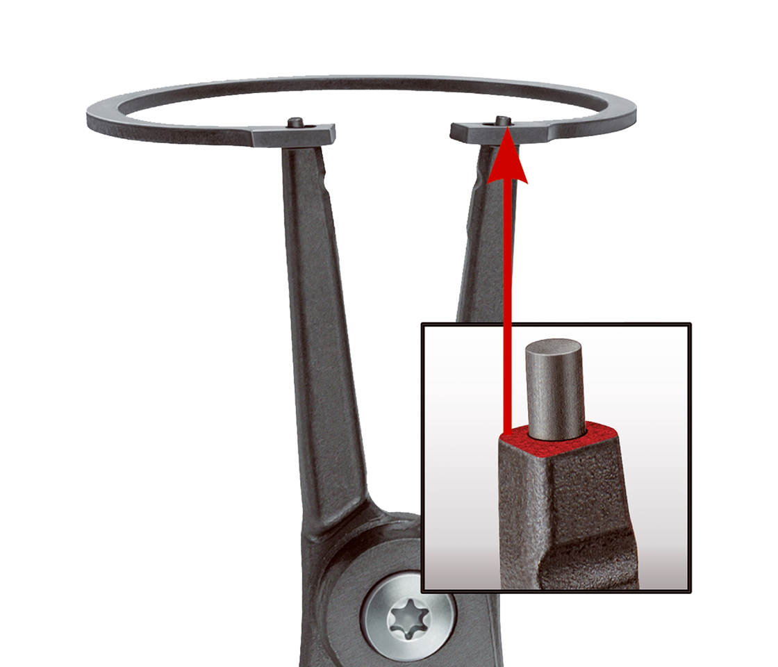Pinza per anelli di sicurezza
