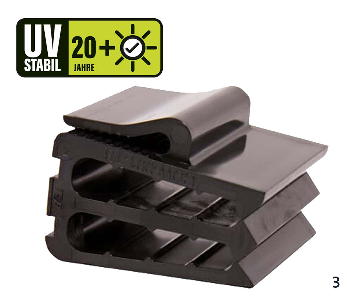 Solar clip W-shape