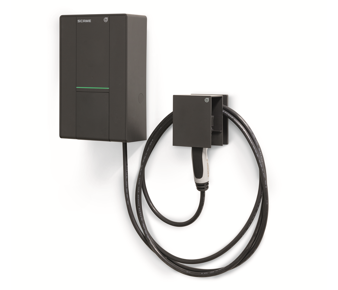 Scame WallBox T2, 22kW +Socket