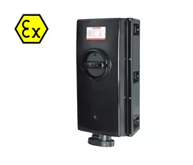 ATEX switched interlocked CEE socket 125 A, IP66, 3P+N+E