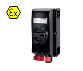 ATEX switched interlocked CEE socket 32 A, IP66, low-temperature version